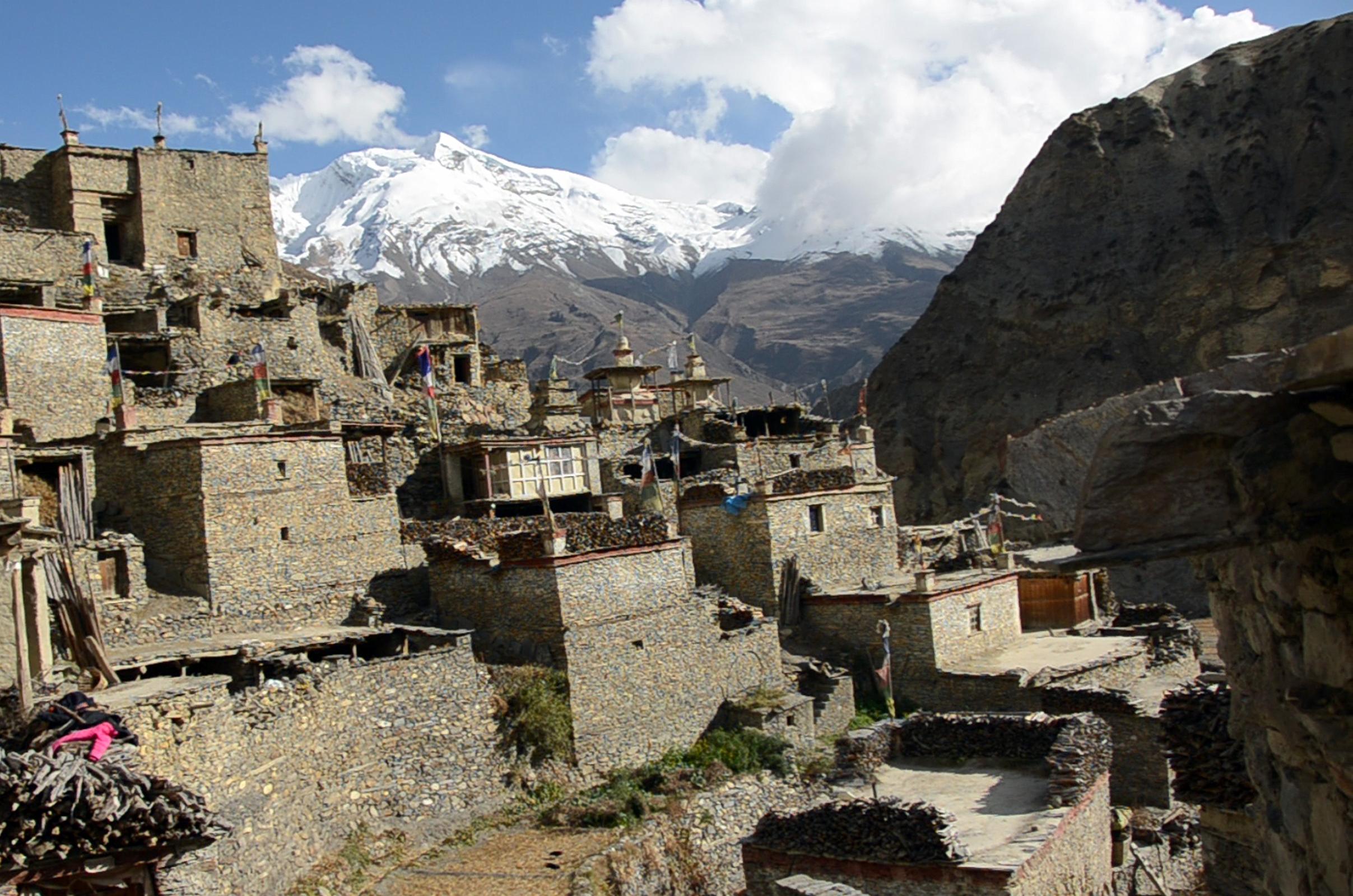 27 Phu Village With Ridge Of Gyaji Kang Beyond 